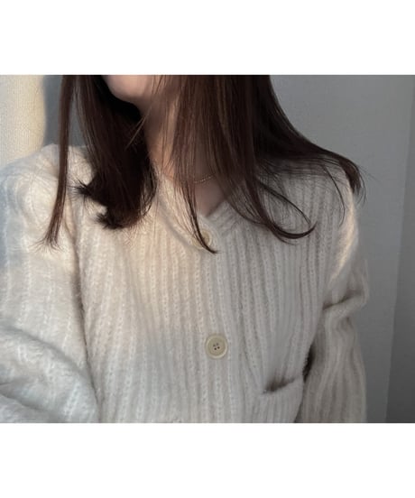 heavy rubbed cardigan