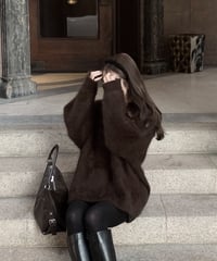 ［即納］rabbit fur over knit