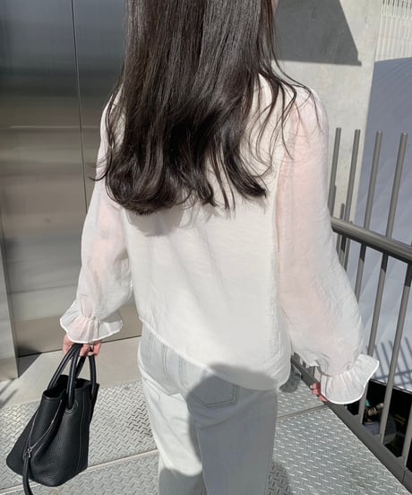 ruffle strap blouse