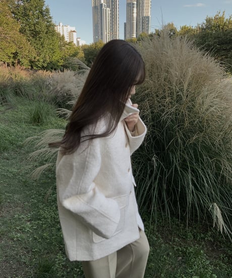 ［即納］alpaca wool soft bouclé coat