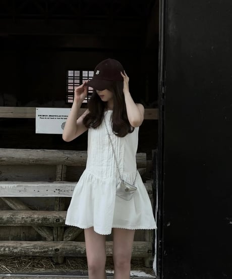 lemon shirring dress