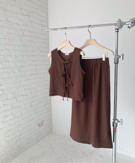 ribbon tie blouse setup