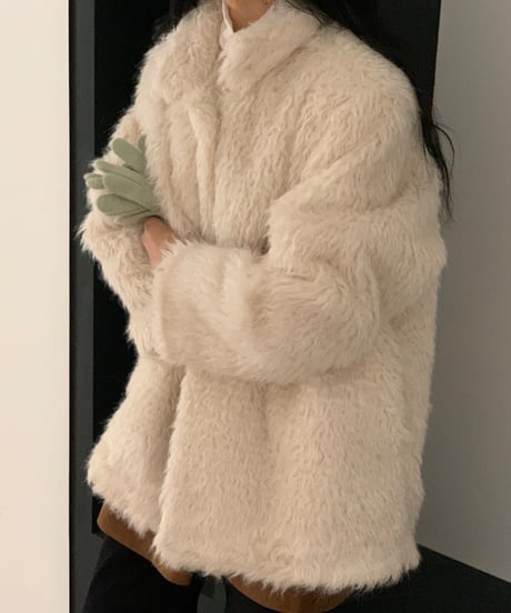 sheep mohair fur coat
