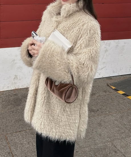sheep mohair fur coat
