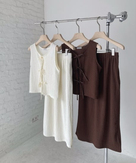 ribbon tie blouse setup