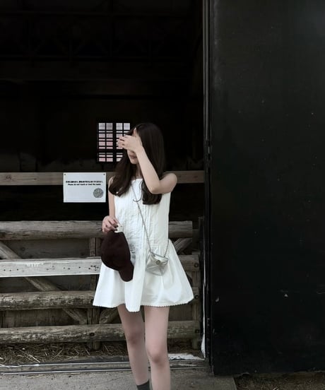 lemon shirring dress