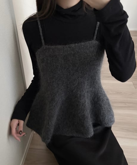 peplum knit mini top