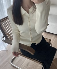 color ribbed cardigan