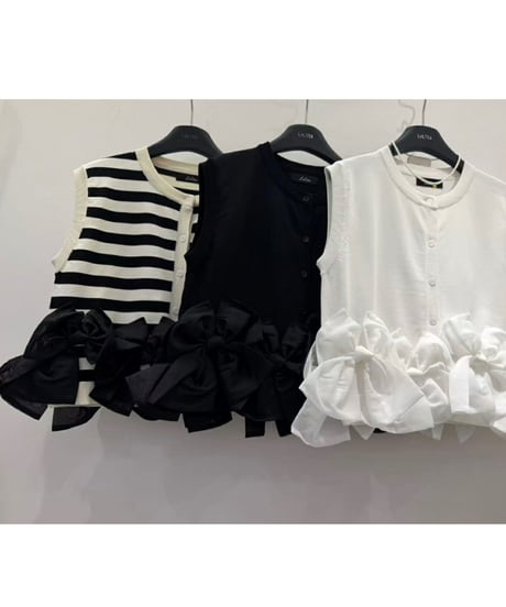 ribbon shirring vest