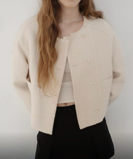 double short tweed jacket