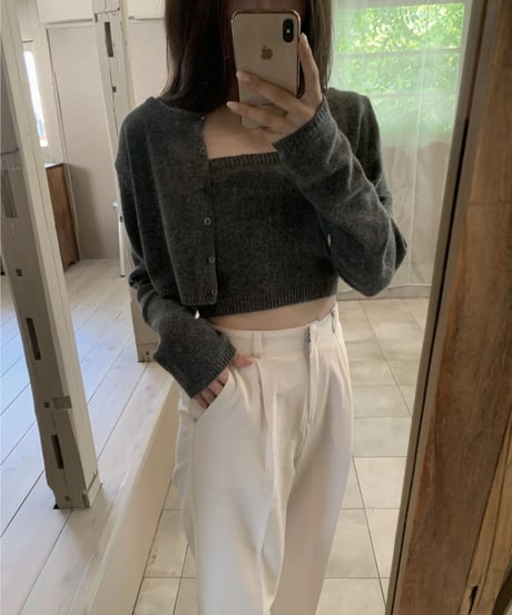 cropped cardigan set