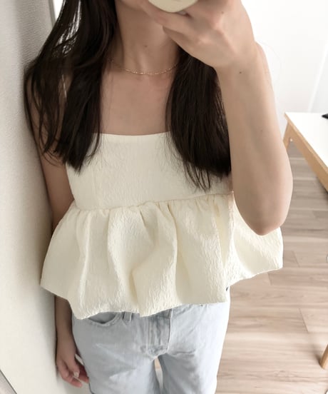 balloon crop blouse