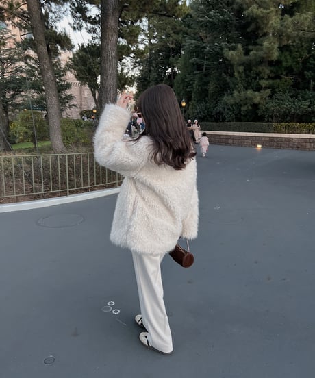 sheep mohair fur coat