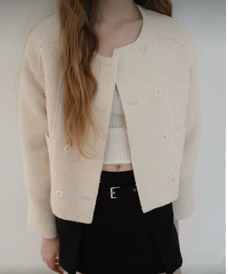 double short tweed jacket