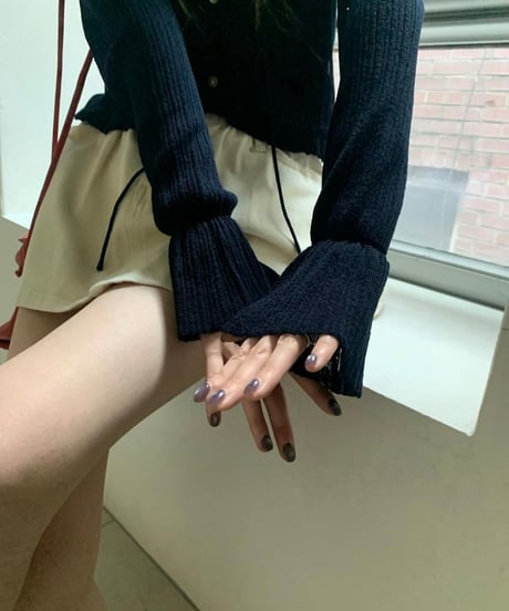 linen ribbed cardigan
