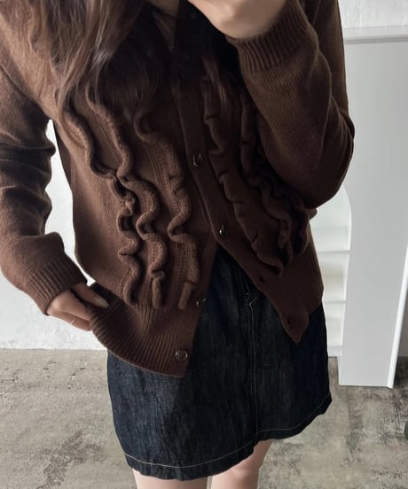 frillknit cardigan