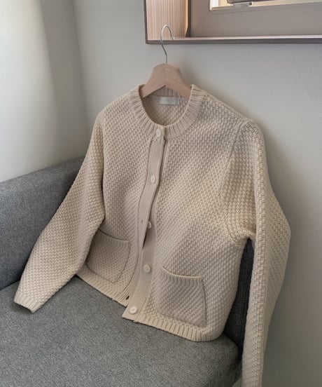 Pocket wool cardigan