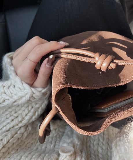 ［即納］cowhide suede bag