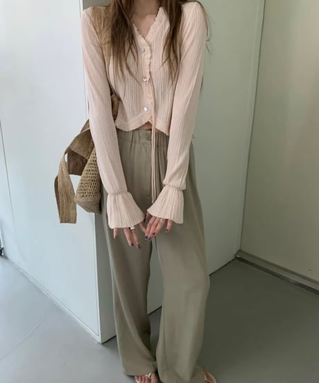 linen ribbed cardigan