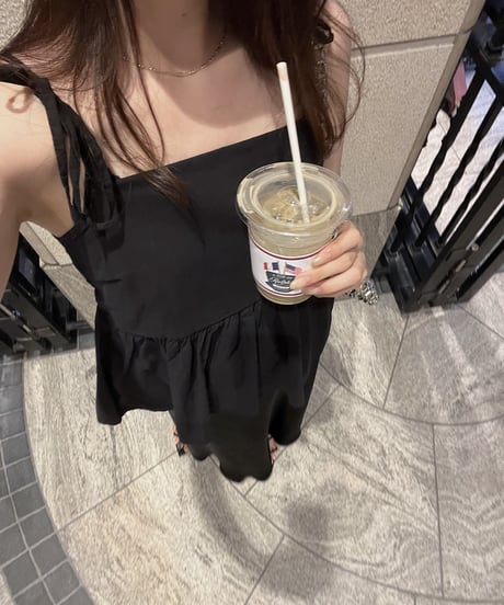 ［即納］cotton ribbon camisole