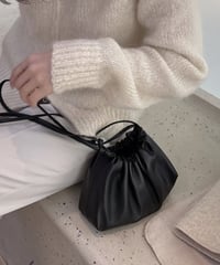 leather string bag