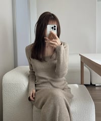square neck knit dress