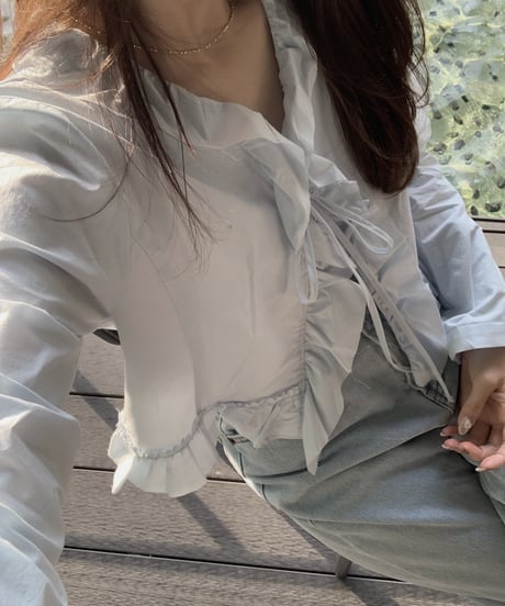 shirred blouse