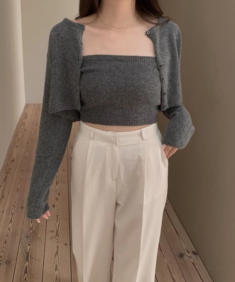 cropped cardigan set