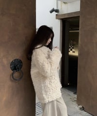 ［即納］sanen wool collar fur jacket