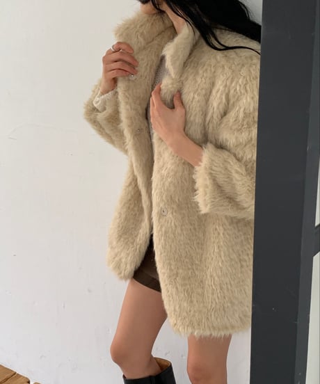 sheep mohair fur coat