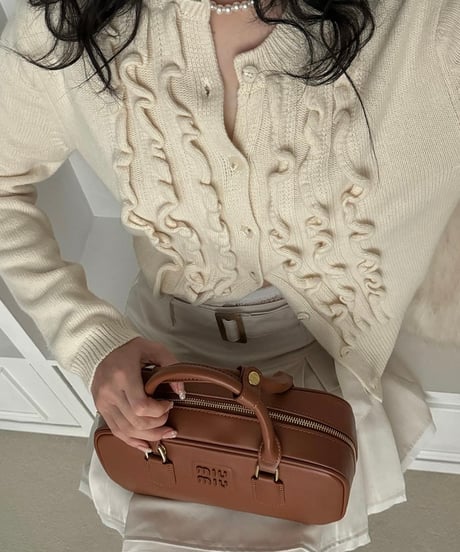 frillknit cardigan