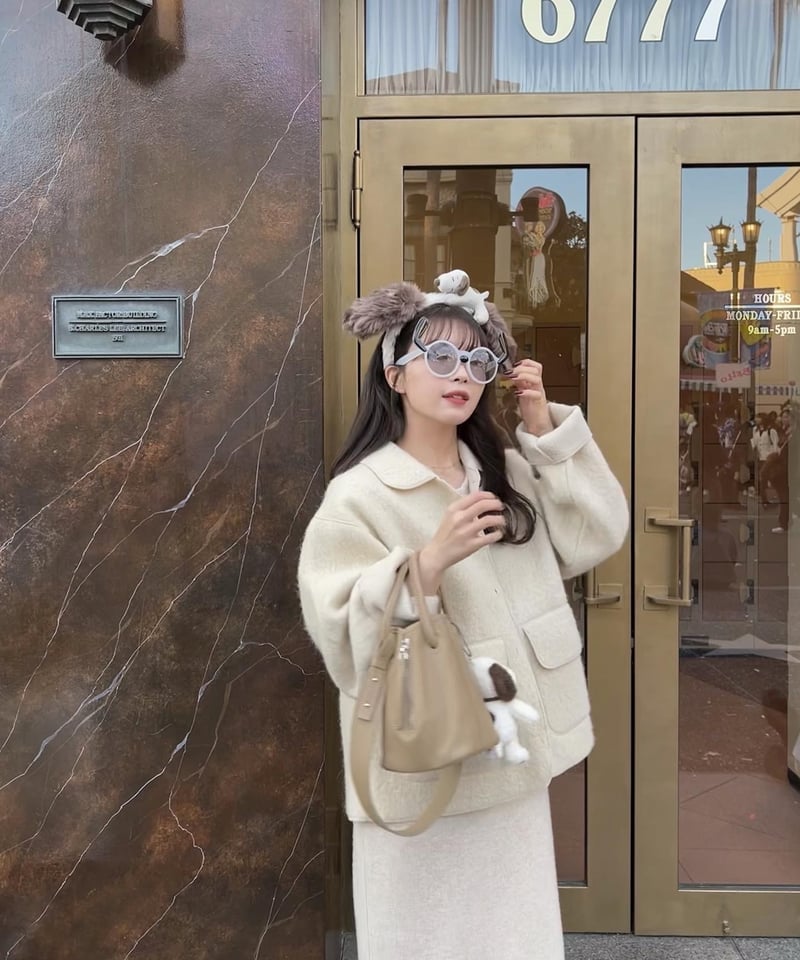 alpaca half coat | mie ajunar