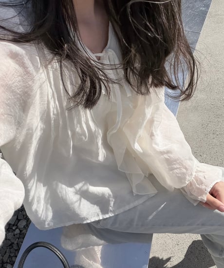 ruffle strap blouse