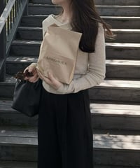 ［即納］round neck knit top