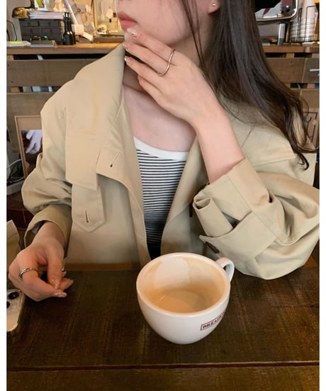 short trench coat［beige］