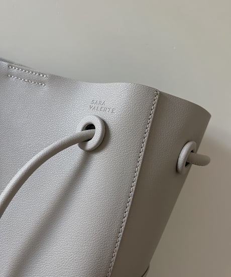 vegetable leather bucket bag