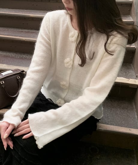 ［即納］flower cardigan