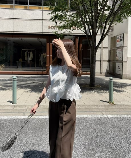 ribbon shirring vest