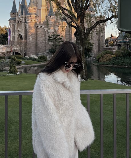 sheep mohair fur coat