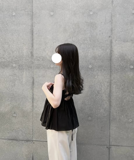 shirred sleeveless blouse