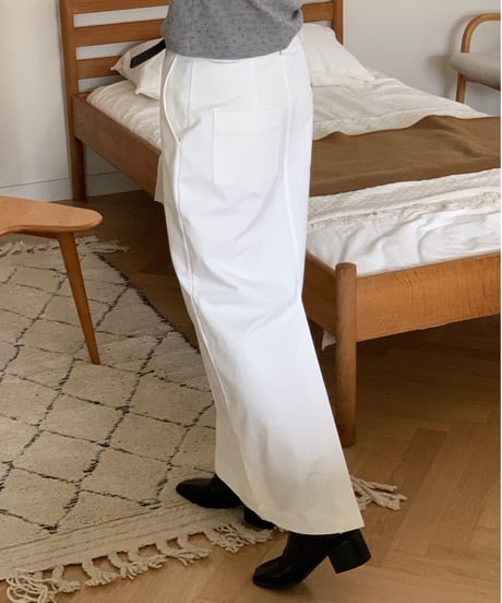 pintuck maxi skirt