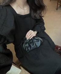 sleeve puff knit onepiece | mie ajunar 