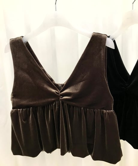 velour gather top