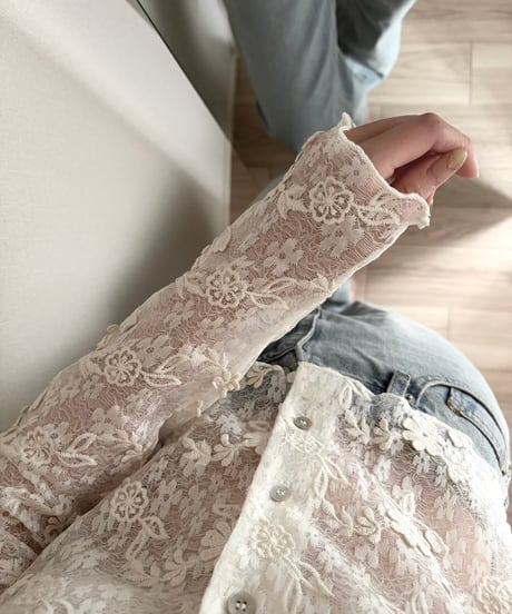 embroidered lace cardigan