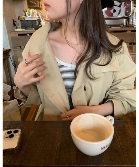 short trench coat［beige］