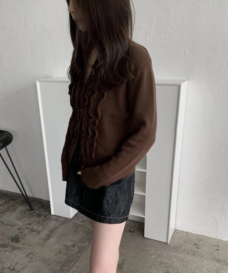 frillknit cardigan