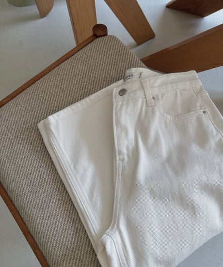 white straight denim