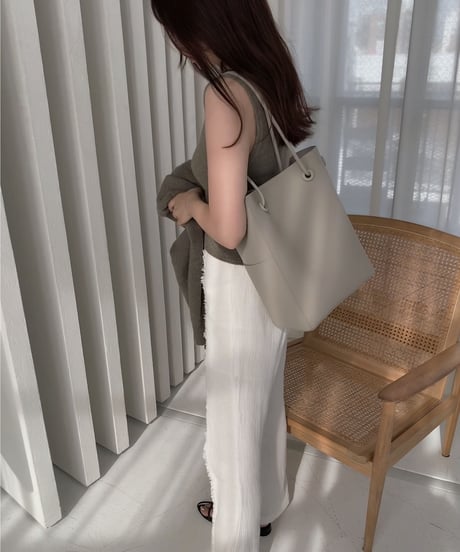 vegetable leather bucket bag