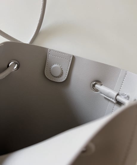 vegetable leather bucket bag