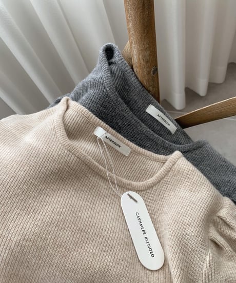 sleeve puff knit onepiece